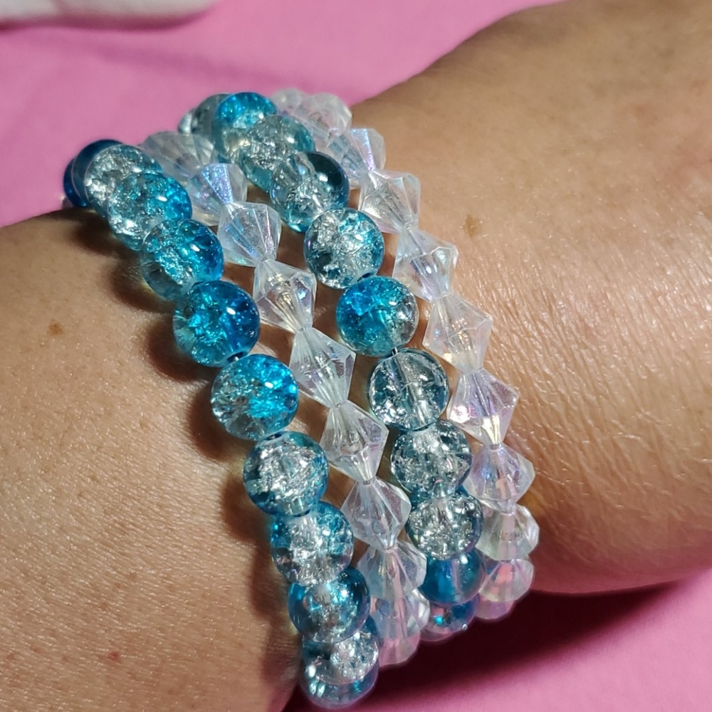 Memory wire bracelet-Handmade - Picture 3 of 3